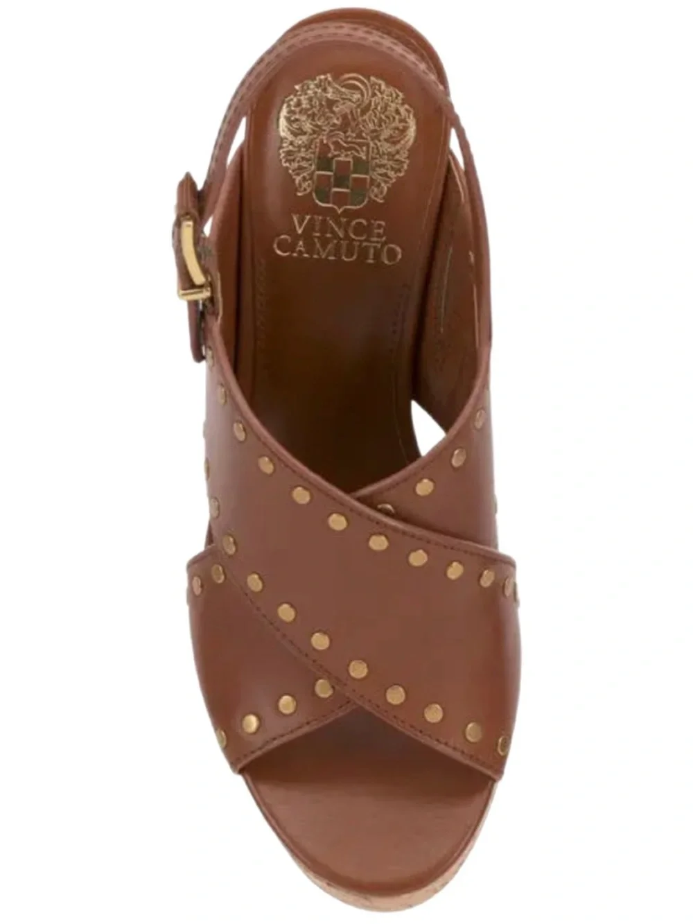 Vince Camuto $149 Ellna Platform Wedge Sandal - Caramello Brown NEW
